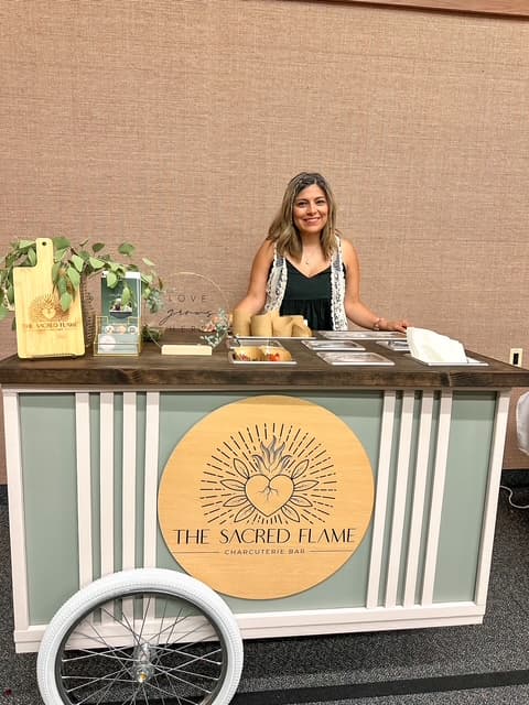 Elegant charcuterie bar setup perfect for weddings, parties, corporate events and more.